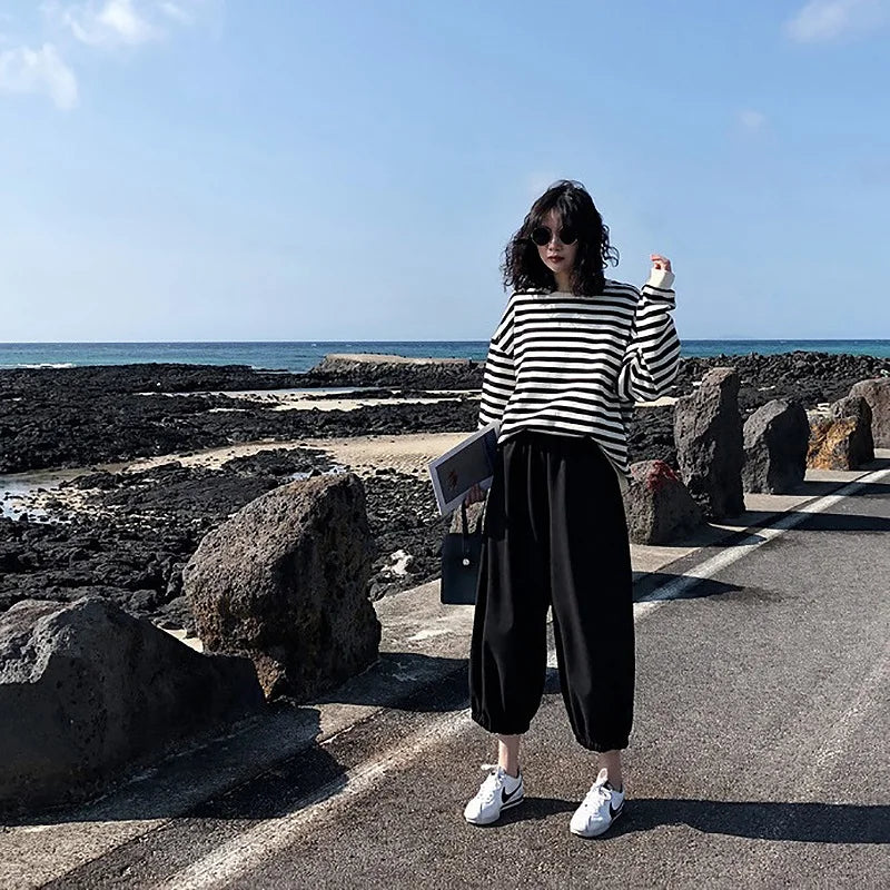 STRIPED COTTON SWEATSHIRT