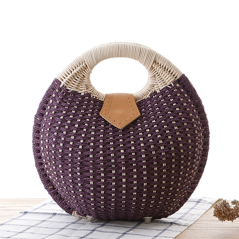 SHELL ROUND WICKER