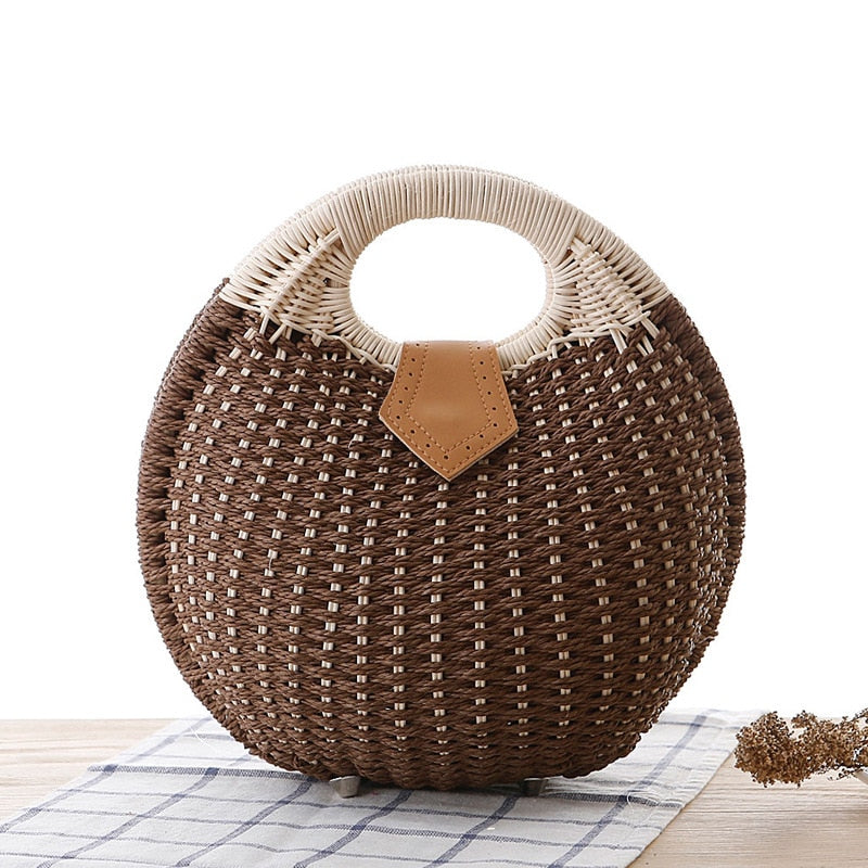 SHELL ROUND WICKER