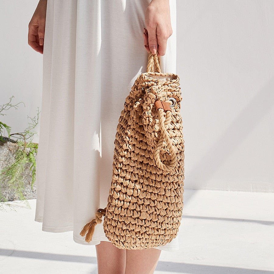 STRAW BACKPACK